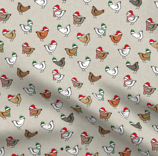 Christmas Chickens - Beige