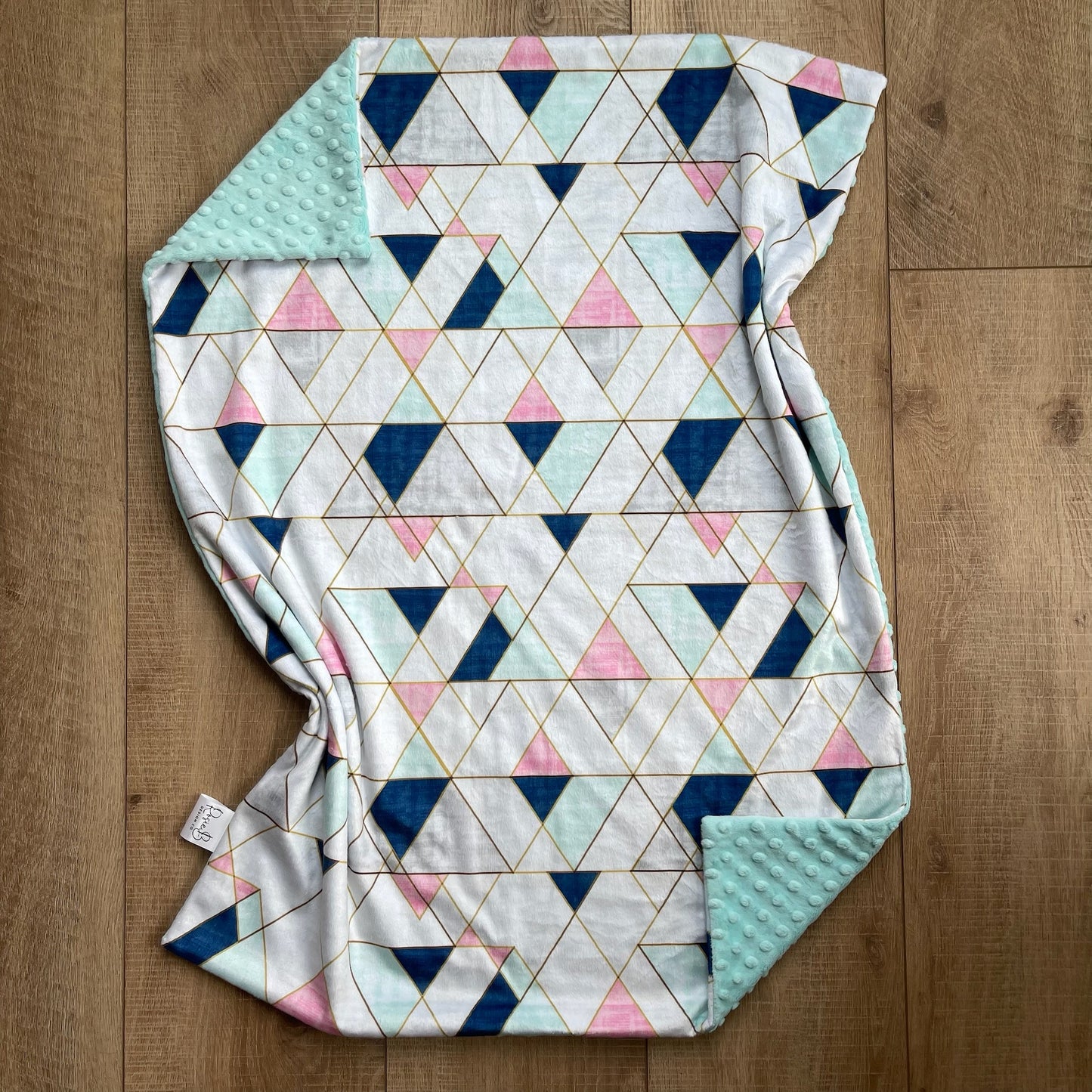 Newborn Baby Blanket - Multi-colored Triangles