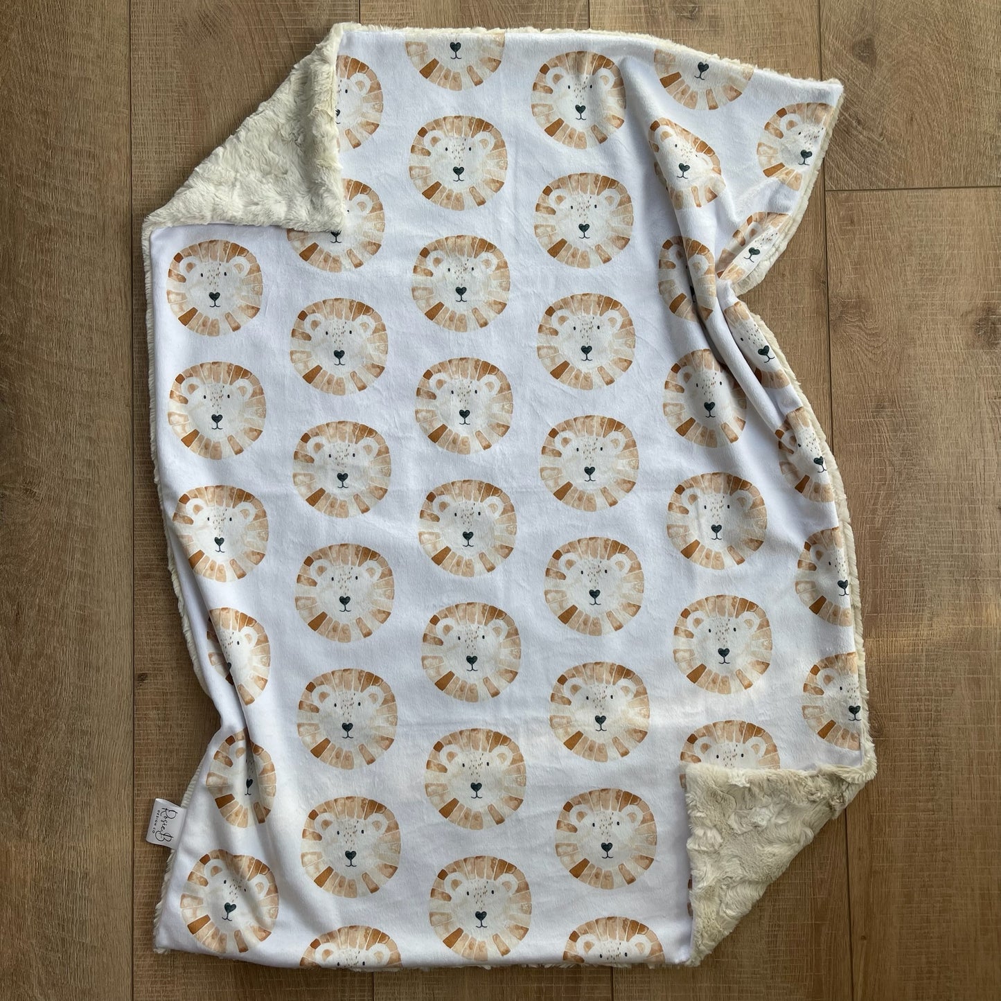 Newborn Baby Blanket - Lion Safari Faces