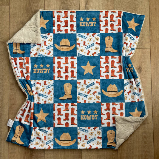 Baby / Toddler Blanket - Howdy Western Patchwork