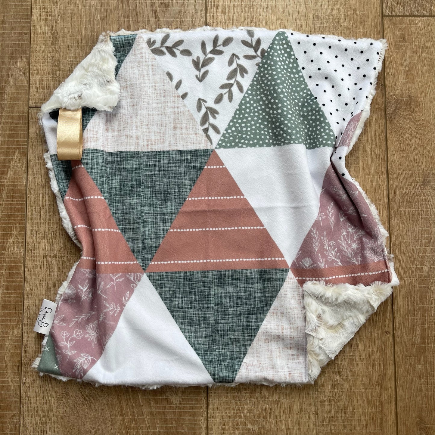 Lovey - Pink and Green Floral Triangles
