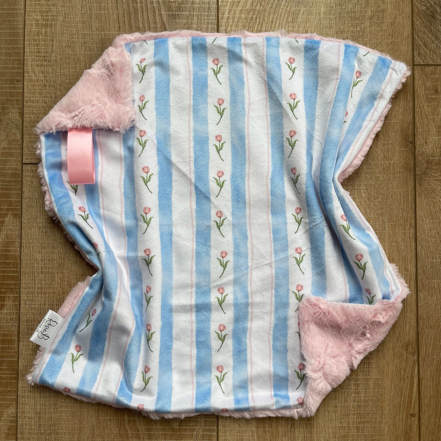Lovey - Holland Tulips Blue Stripes w/ Luxe Blush