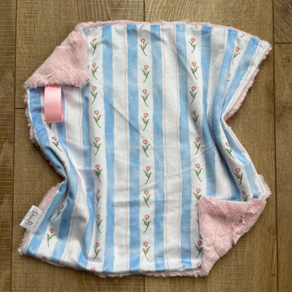 Lovey - Holland Tulips Blue Stripes w/ Luxe Blush