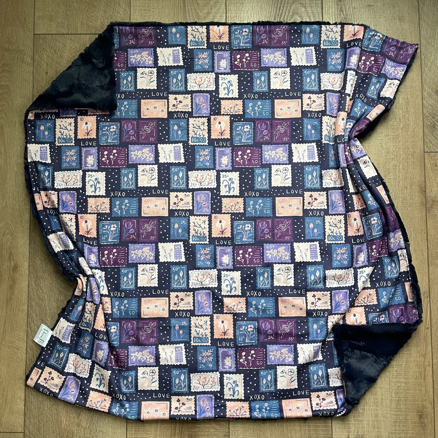 Baby / Toddler Blanket - Flowery Stamps