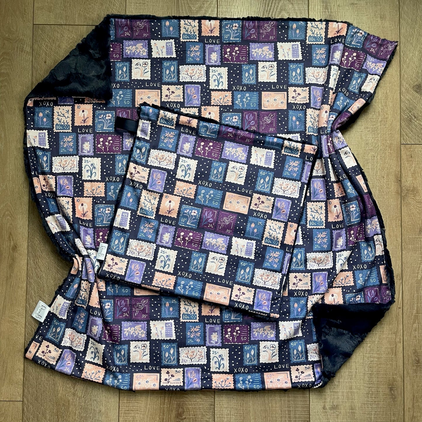 Baby / Toddler Blanket - Flowery Stamps