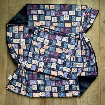 Baby / Toddler Blanket - Flowery Stamps