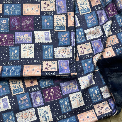 Baby / Toddler Blanket - Flowery Stamps