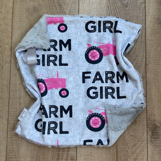 Farm Girl w/ Pink Tractors