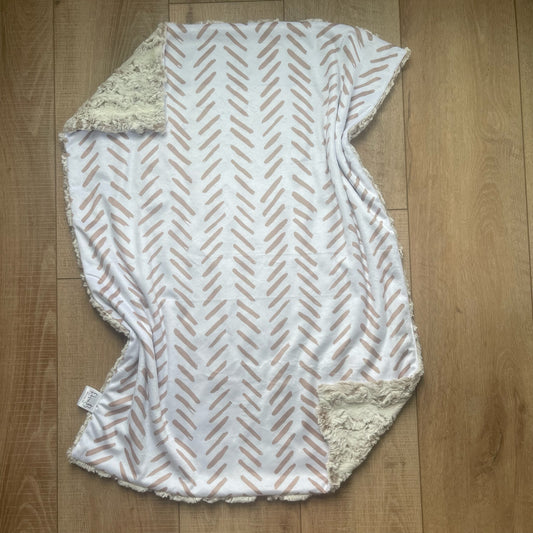 Newborn Baby Blanket - Neutral Lines
