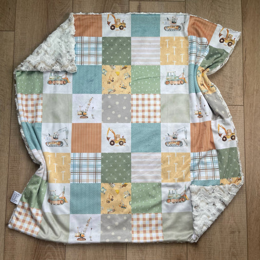 Baby Blanket - Construction Patchwork