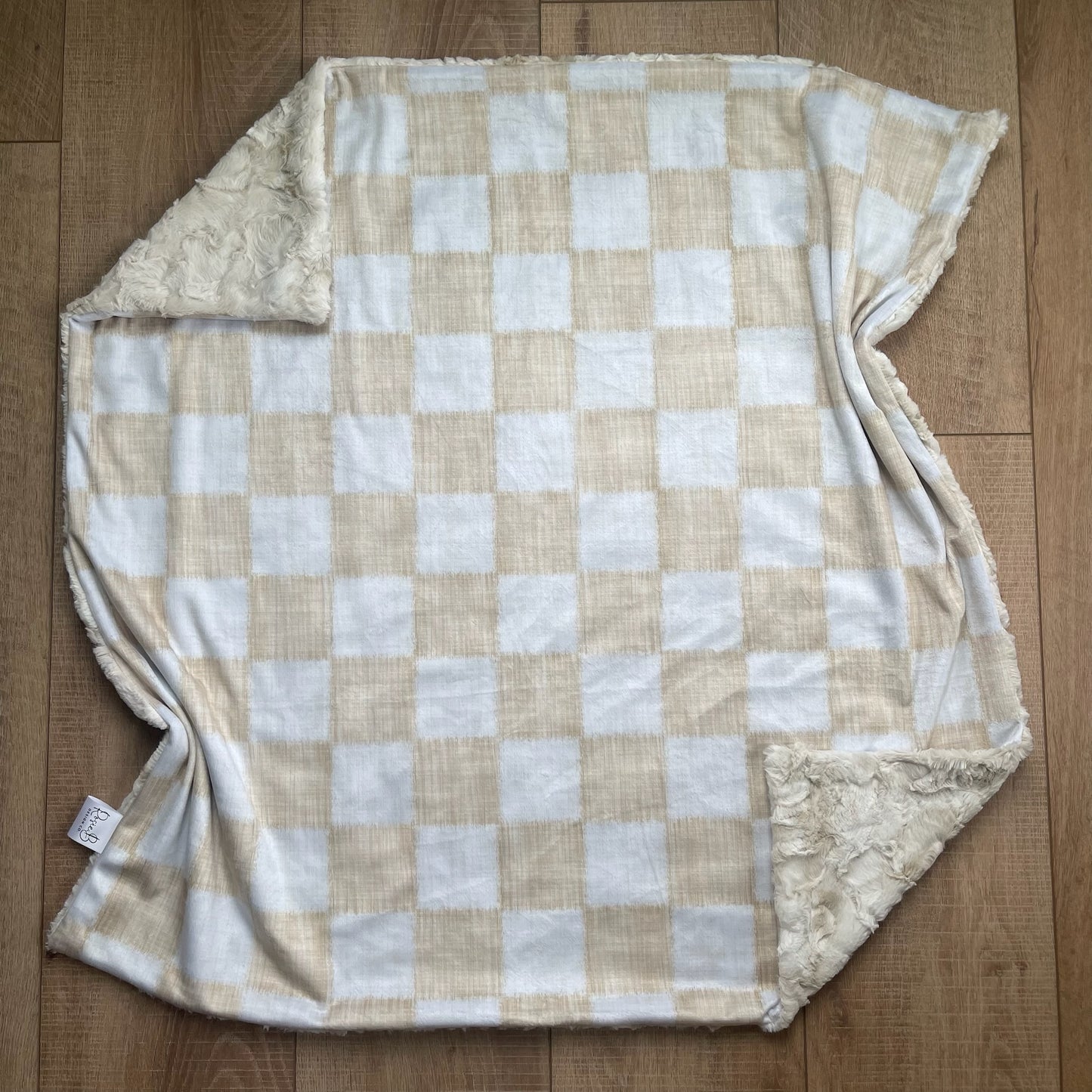 Baby Blanket - Neutral Checkered