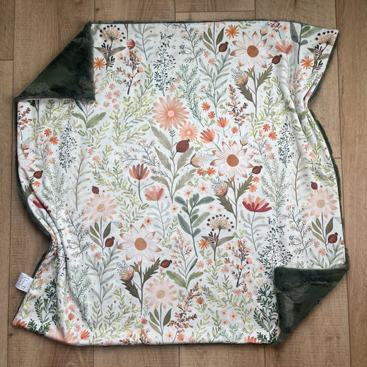 Baby Blanket - Neutral Floral