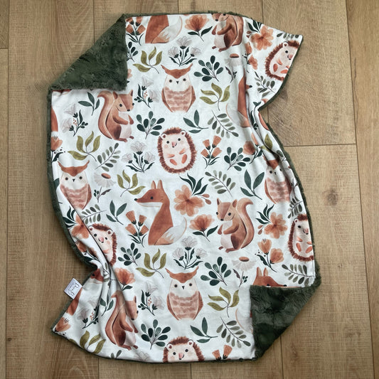 Newborn Baby Blanket - Woodland Animals