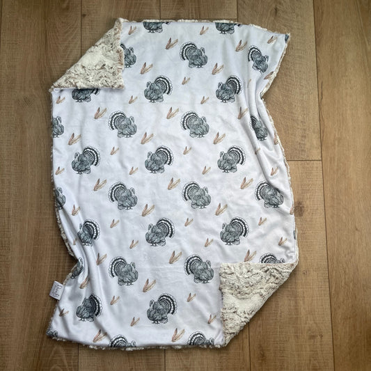 Newborn Baby Blanket - Turkeys