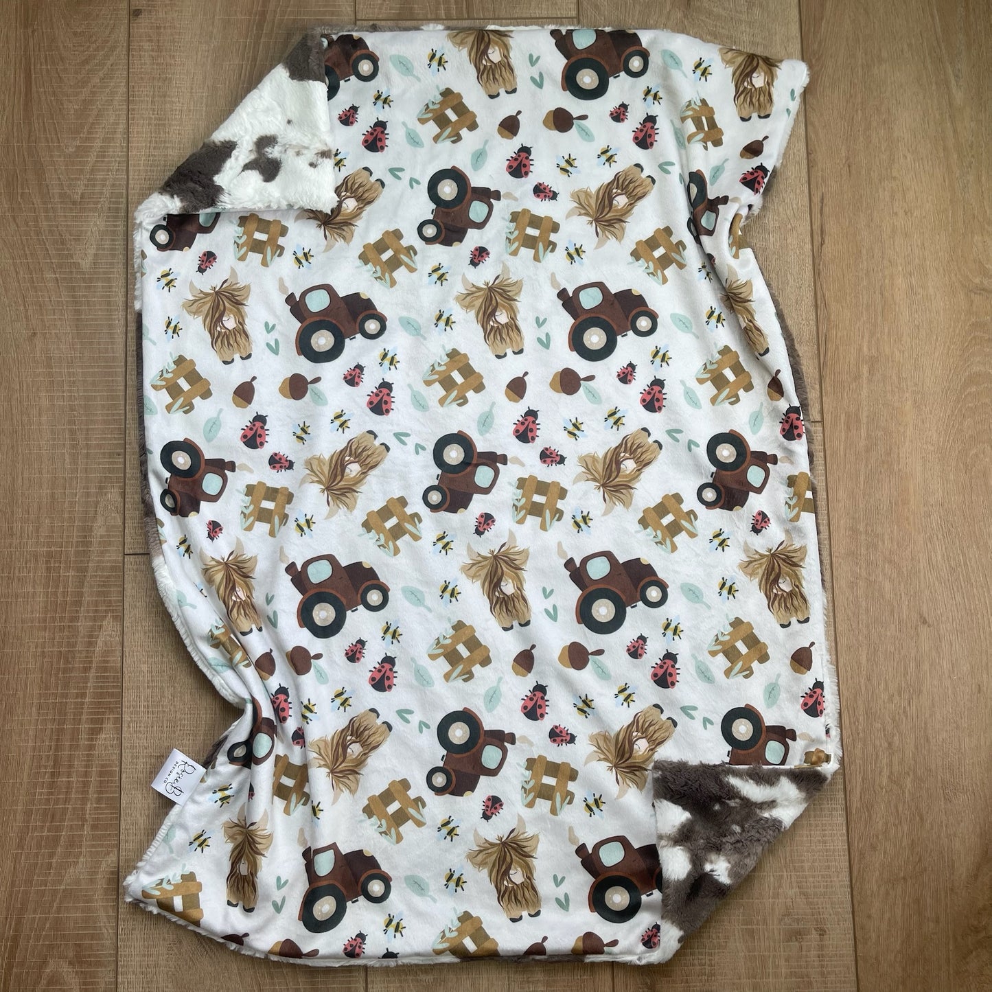 Newborn Baby Blanket - Neutral Farm