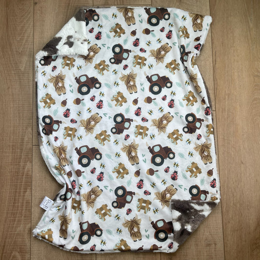 Newborn Baby Blanket - Neutral Farm