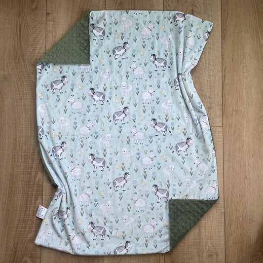 Newborn Baby Blanket - Farm Animals