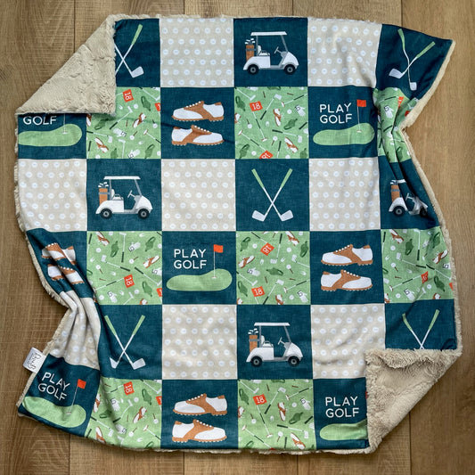 Baby / Toddler Blanket - Play Golf Block