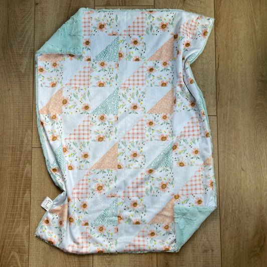 Newborn Baby Blanket - Bright and Fun Floral Summer