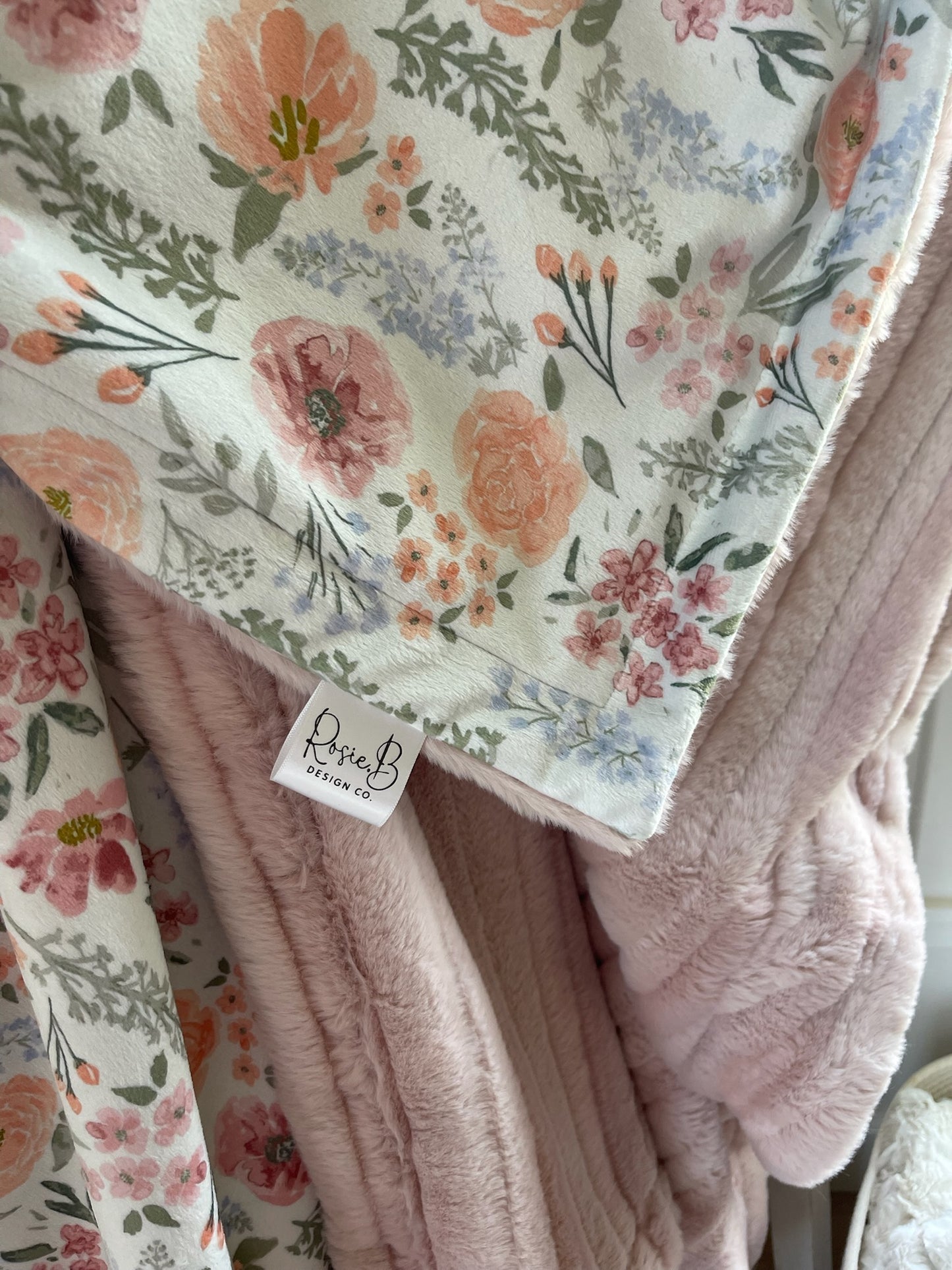 Adult / Momma Blanket - Pastel Floral /  Deluxe Vienna