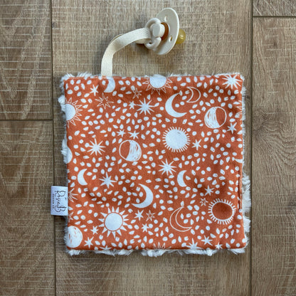 Paci Pal - Orange Stars and Moons