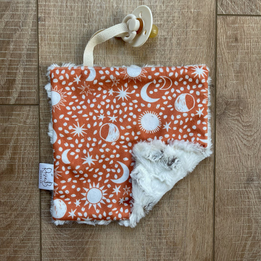 Paci Pal - Orange Stars and Moons