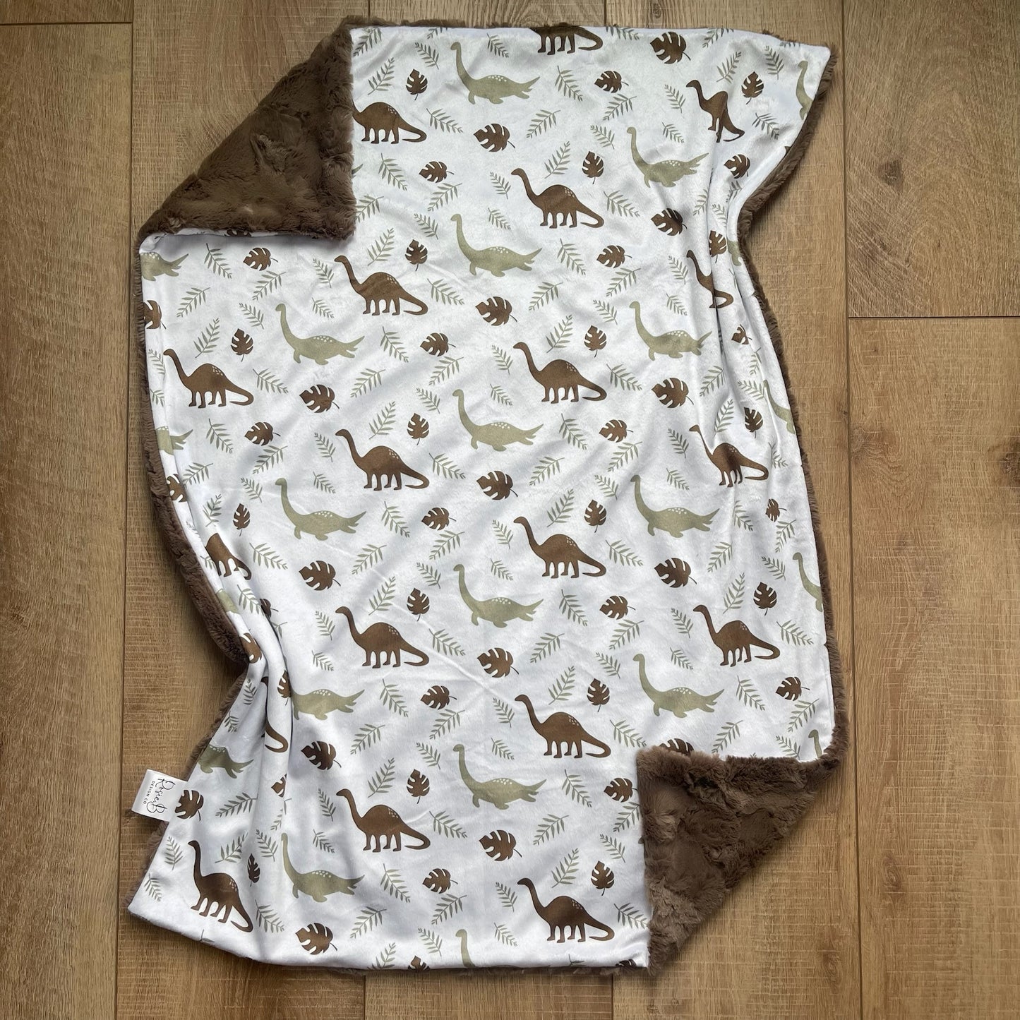 Newborn Baby Blanket - Neutral Dinosaurs