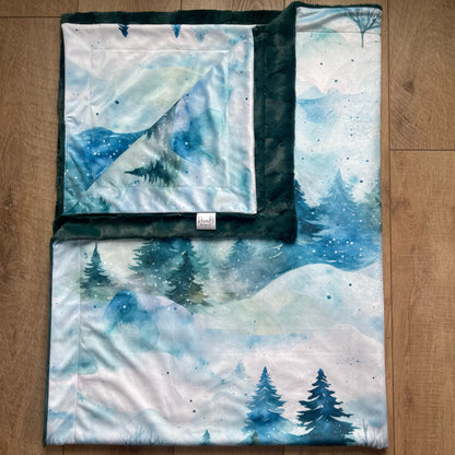 Adult / Momma Blanket - Watercolor Winter
