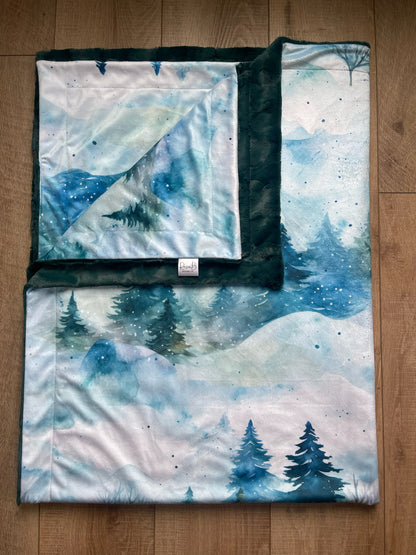 Adult / Momma Blanket - Watercolor Winter
