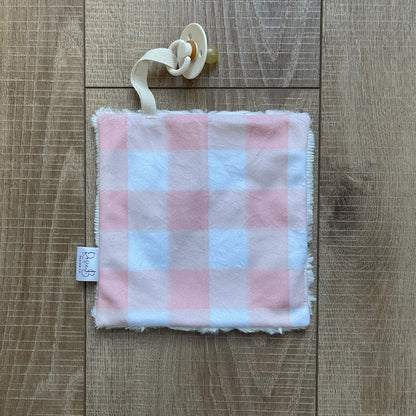 Paci Pal - Pink Checkered Plaid