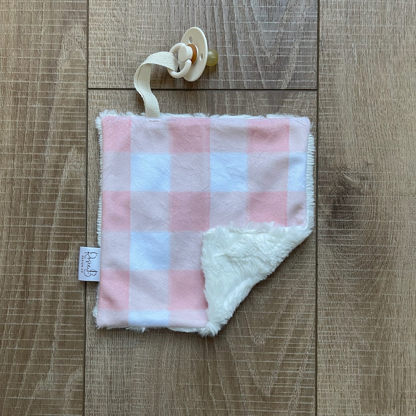 Paci Pal - Pink Checkered Plaid