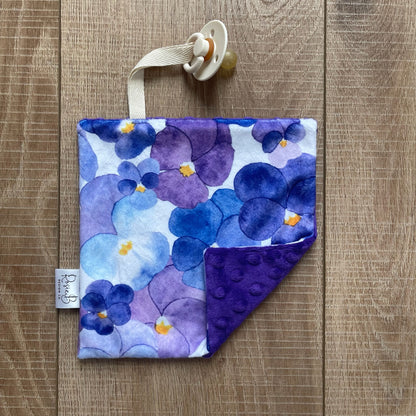 Paci Pal - Purple Watercolor Floral