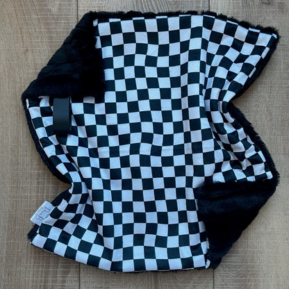 Waving Checkered Race Flag