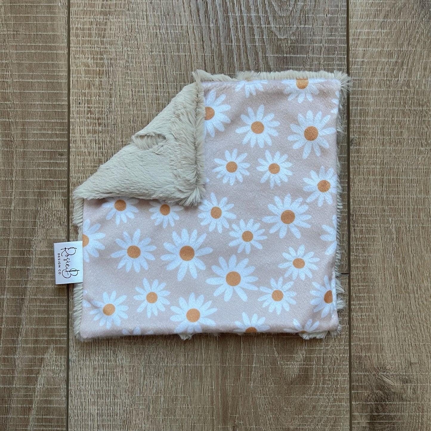 Mini Sensory Crinkle - Light Pink Daisy Floral