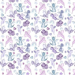 Purple Pastel Dragons