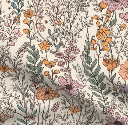 Vintage Retro wildflower