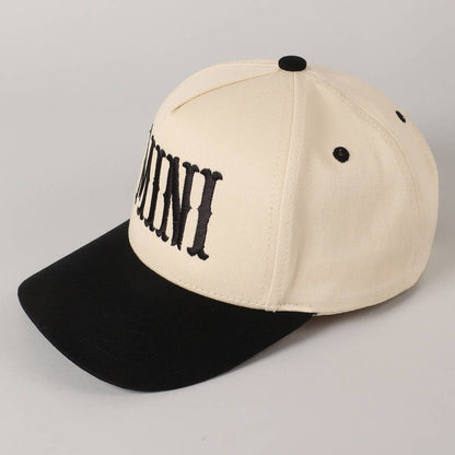 MINI Lettering Embroidery Two-Tone Baseball Cap For Kids: LT PINK / ONE SIZE