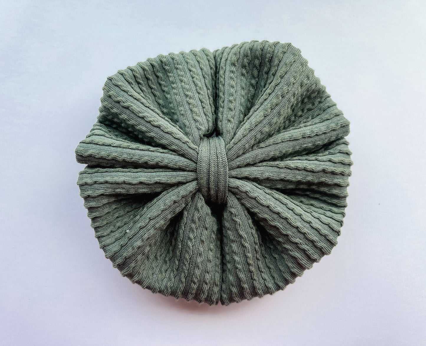 Baby Bow Headband - Neutral Messy: Moss