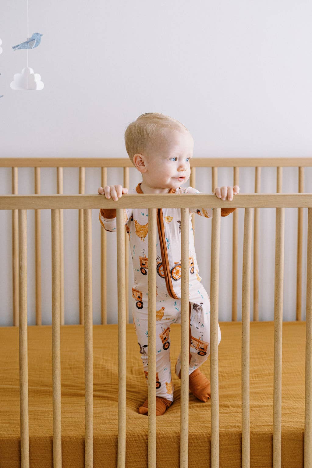 Farm Animal Bamboo Zipper Romper