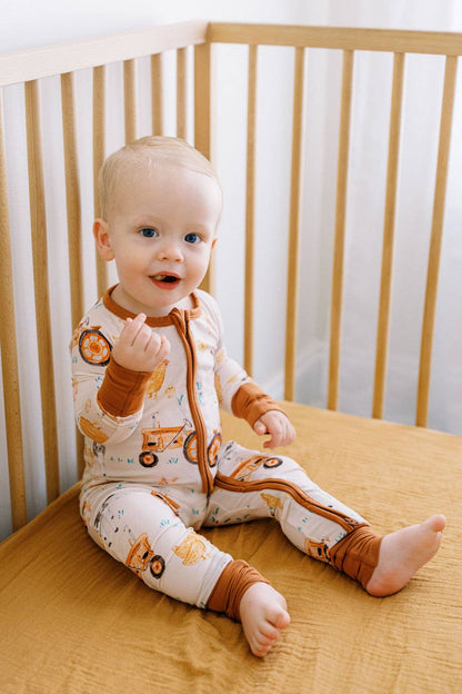 Farm Animal Bamboo Zipper Romper