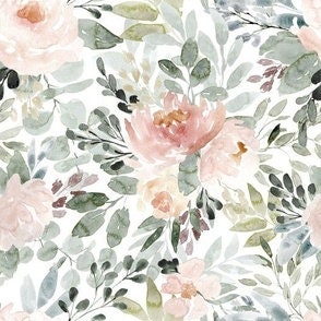 Pastel Floral Blush and Sage