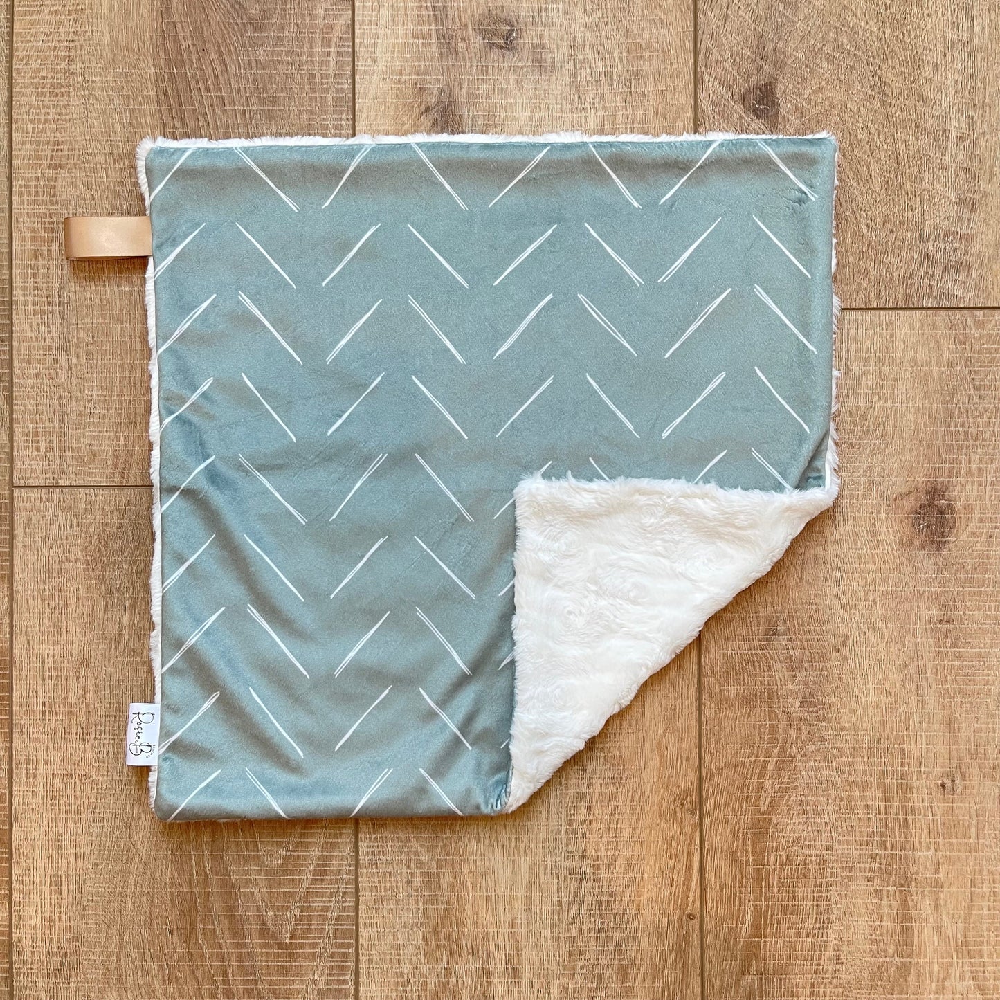 Sage Green Herringbone Chevron