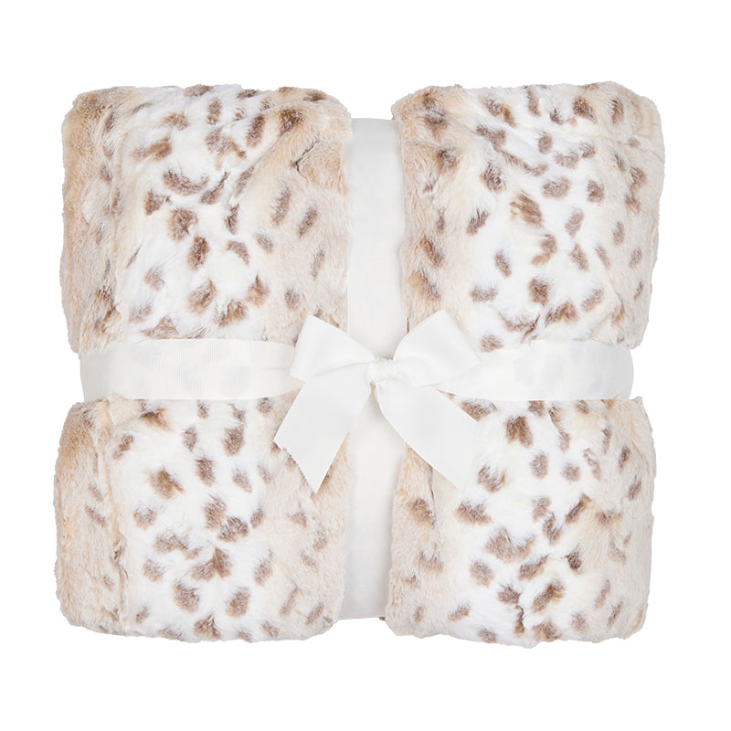 Signature 60" x 72" Luxe Cuddle® Blanket Arctic Lynx Taupe