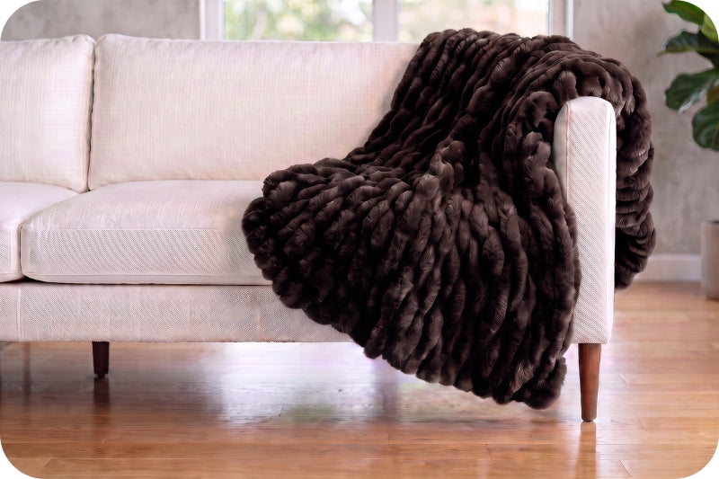 Luxe Cuddle® Blanket - Milan Enzo Black Coffee